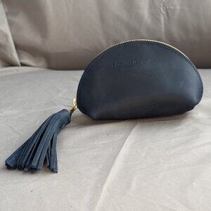 Portland Leather, Taco Tassel/Fringe Pouch, Deep Water (Blue), NWOT
